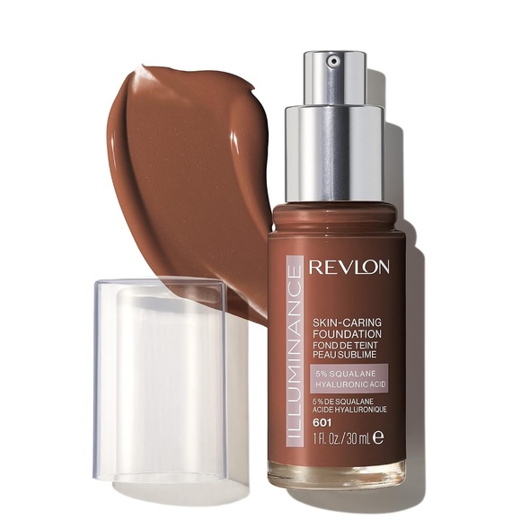 Revlon Illuminance Skin Care Liquid Foundation, Hyaluronic Acid, 601 Soft Nutmeg - Picture 1 of 14